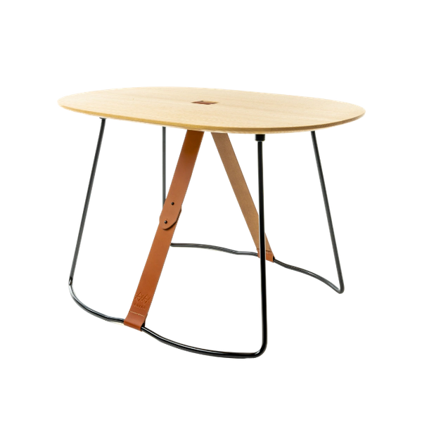 Cuero Design Sierra Wooden Oval Coffee Table