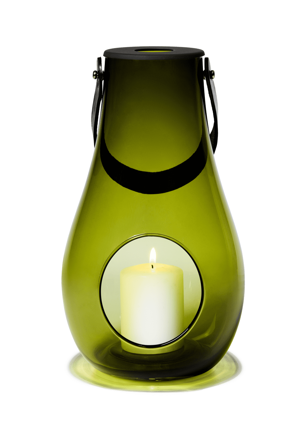 Holmegaard DWL Lantern Candle Holder Green
