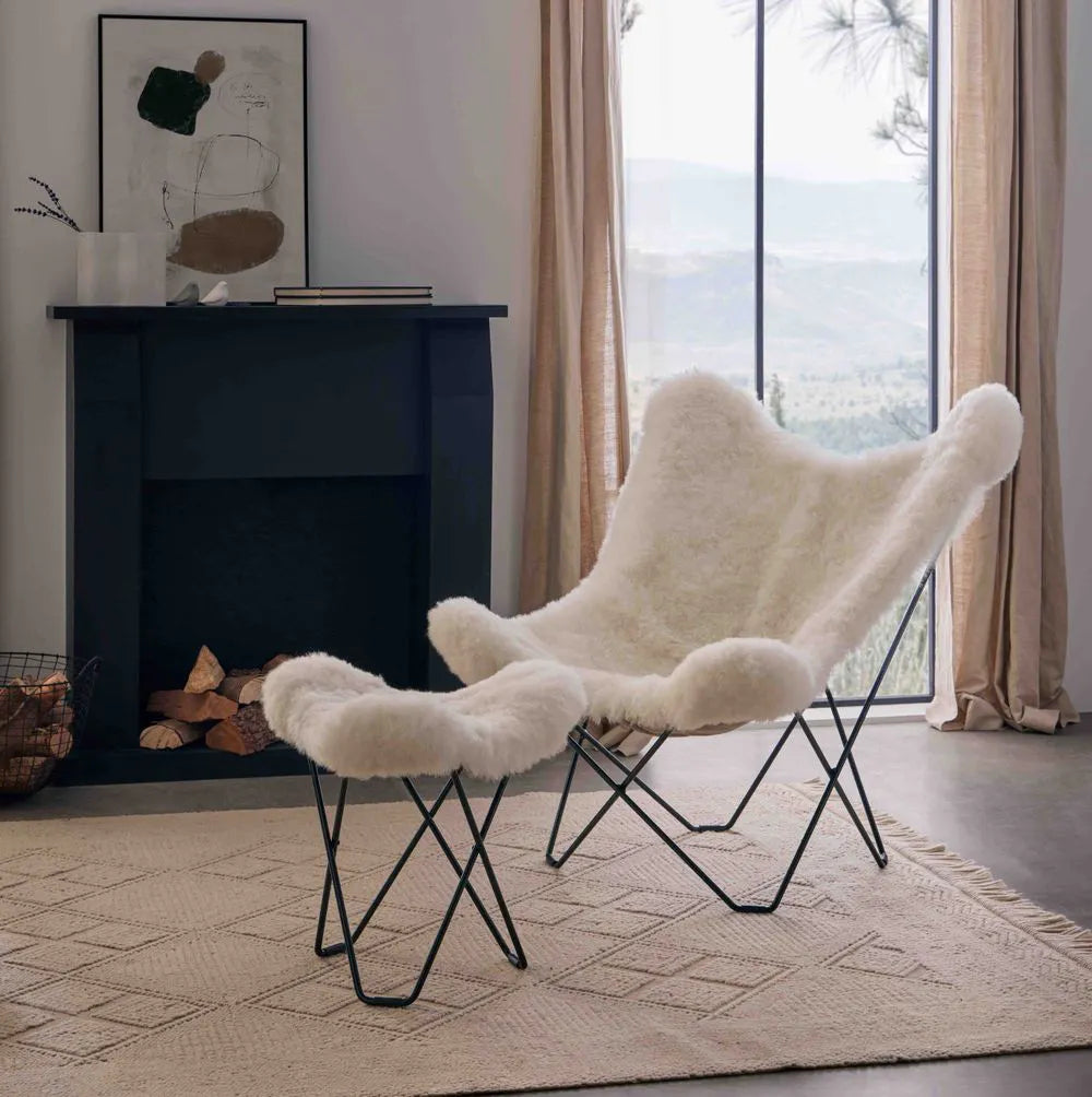 Cuero Design Sheepskin Butterfly Chair Short