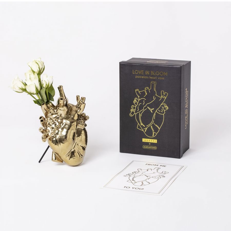 Seletti Love in Bloom Gold Vase