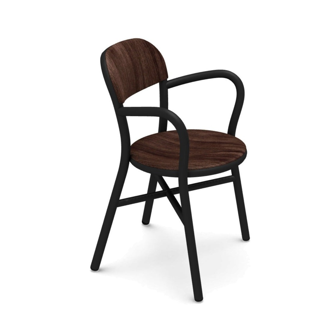 Magis Pipe Beech Stacking Chair w Arms 2pcs