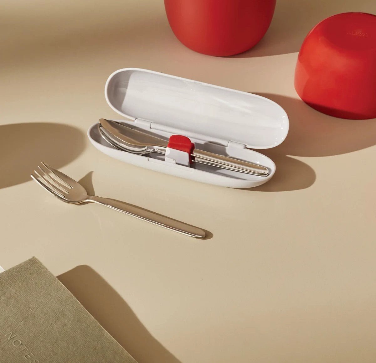 Alessi Travel Cutlery Set w Holder Food à Porter | Panik Design