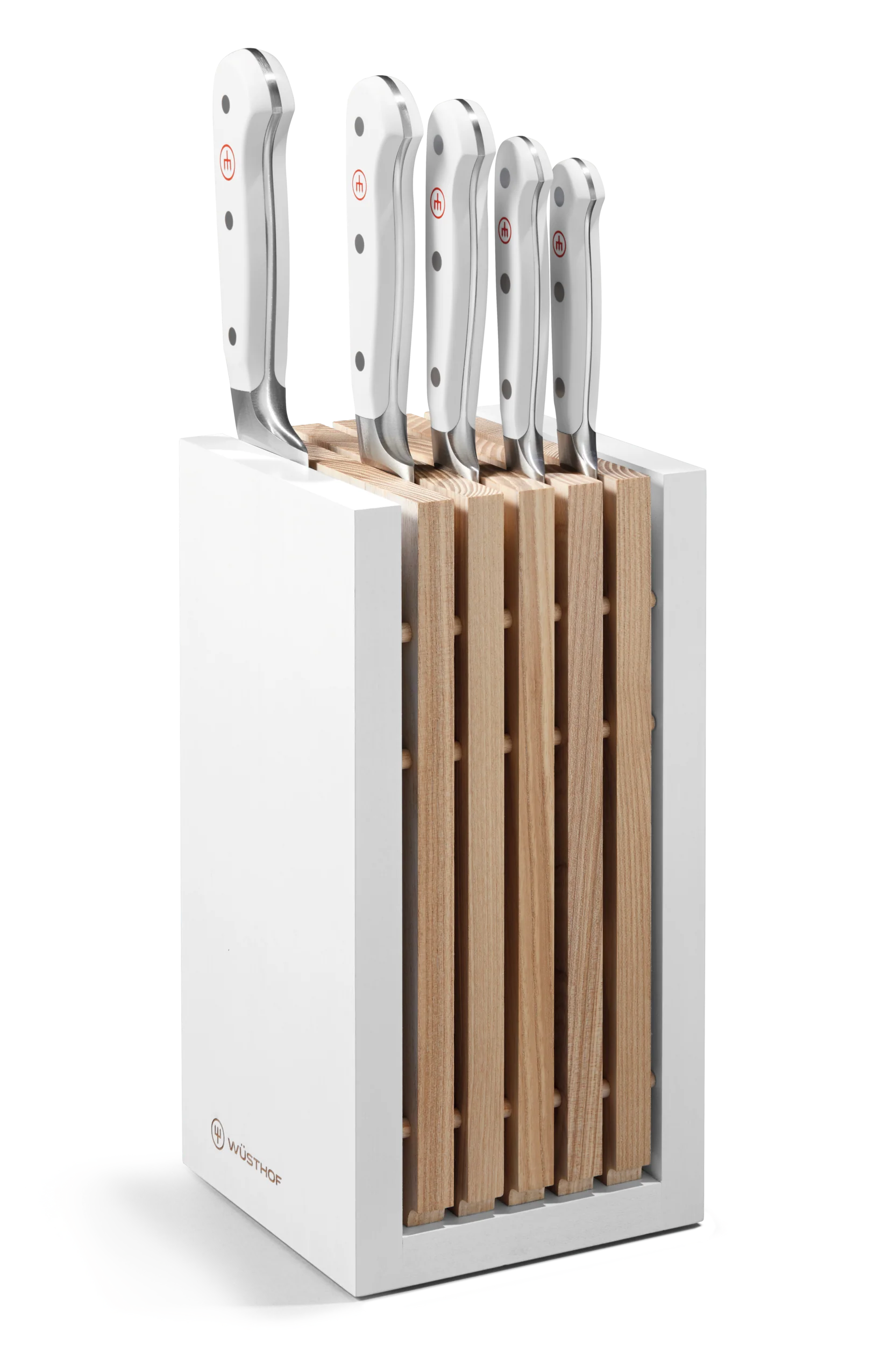 Wusthof Classic White 6-piece Knife Block Set with Bread Knife