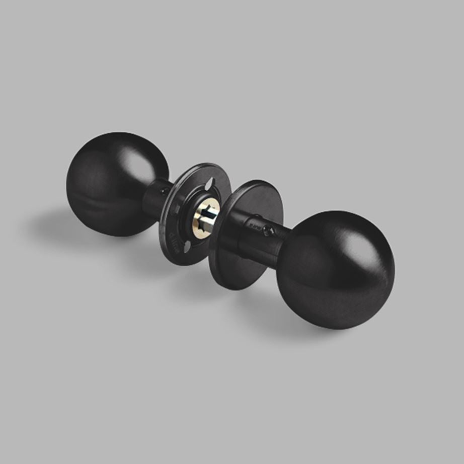 d line Ball Knob Door Lever Handle Charcoal