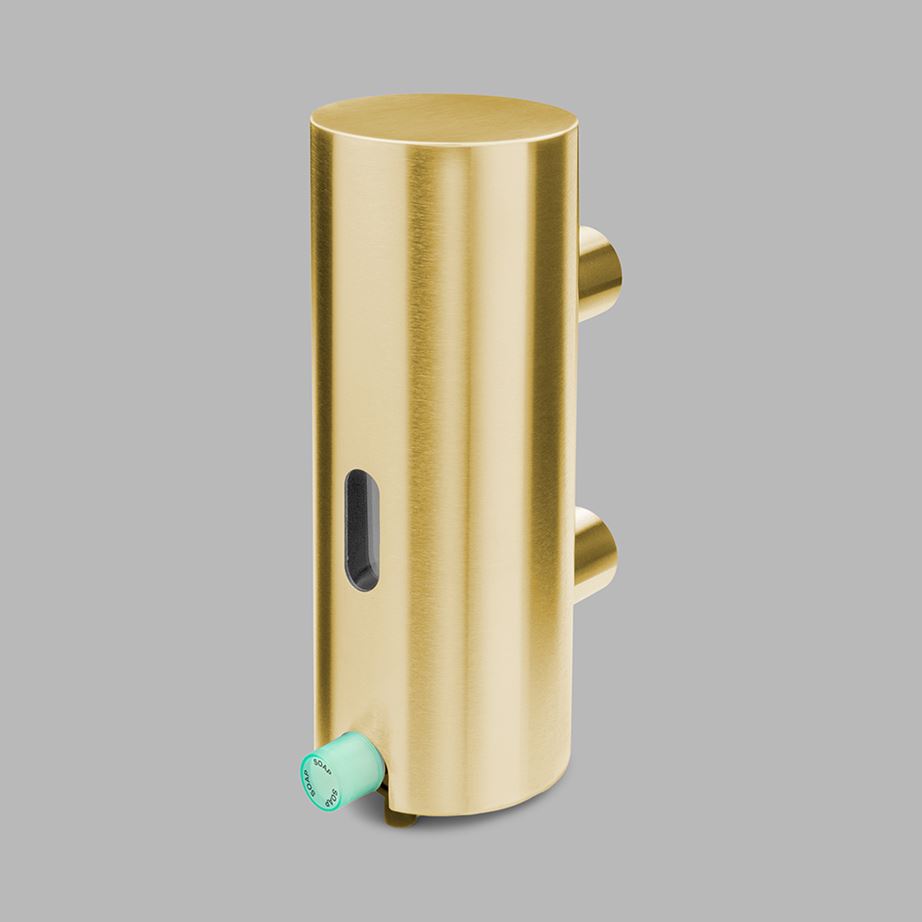 d Line Wall Soap Dispenser Brass