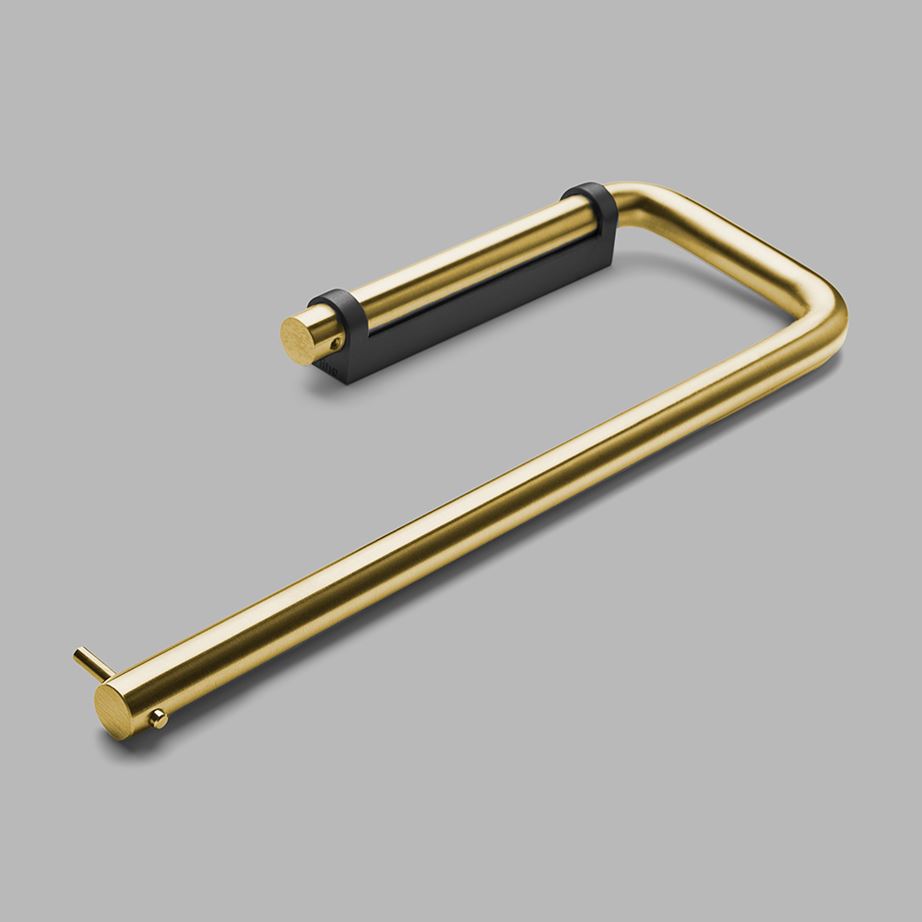 d Line Wall Kitchen Roll Holder Brass