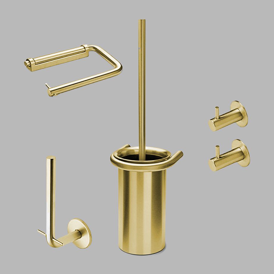 D Line Bathroom Box Set Brass