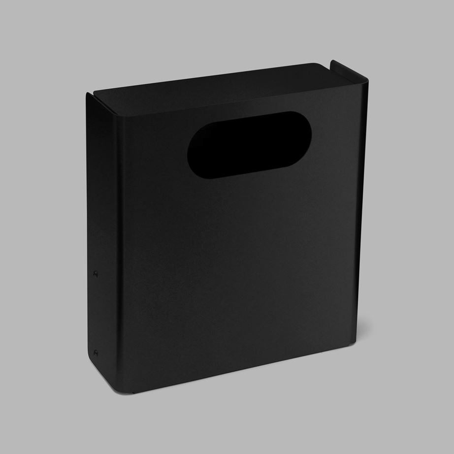 d Line Wall Waste Bin Oblong Hole Charcoal