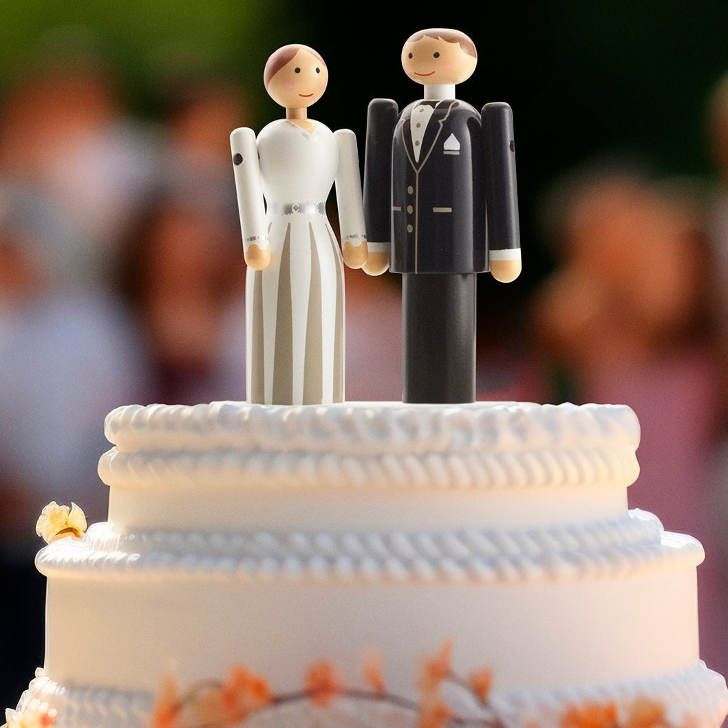 Kay Bojesen BRIDE & BRIDE w Platform Cake Topper 3pcs Mini