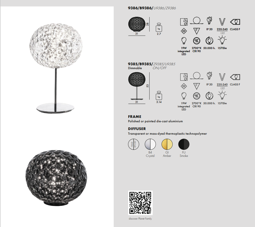 Kartell PLANET Small Table Light