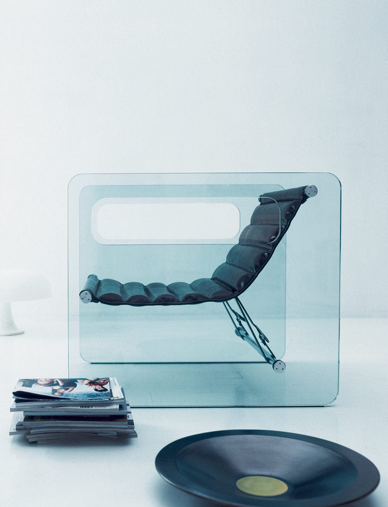 Tonelli NAKED Glass w Leather Armchair