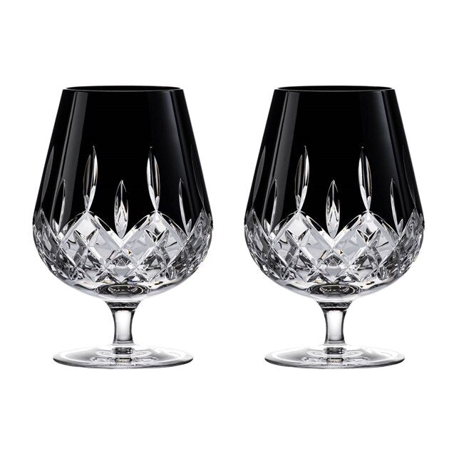 Waterford LISMORE Con Black Brandy Glass 2pcs