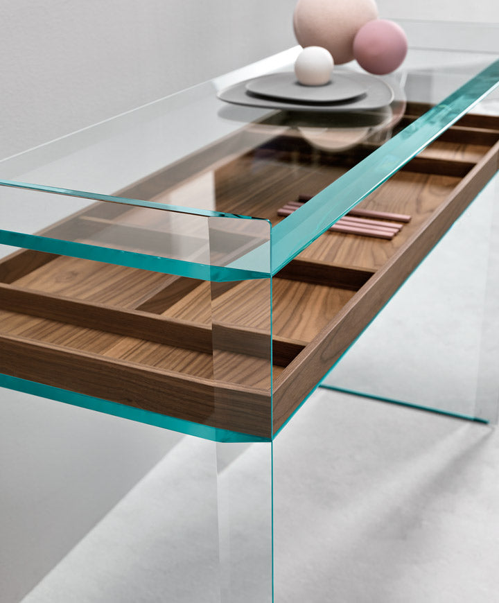 Tonelli QUILLER Glass Console Table