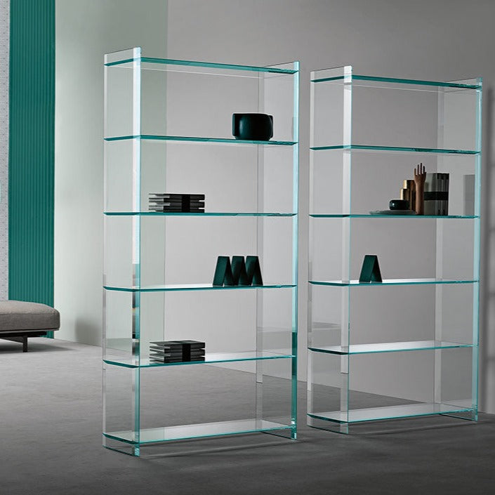 Tonelli QUILLER Glass Standing Bookcase