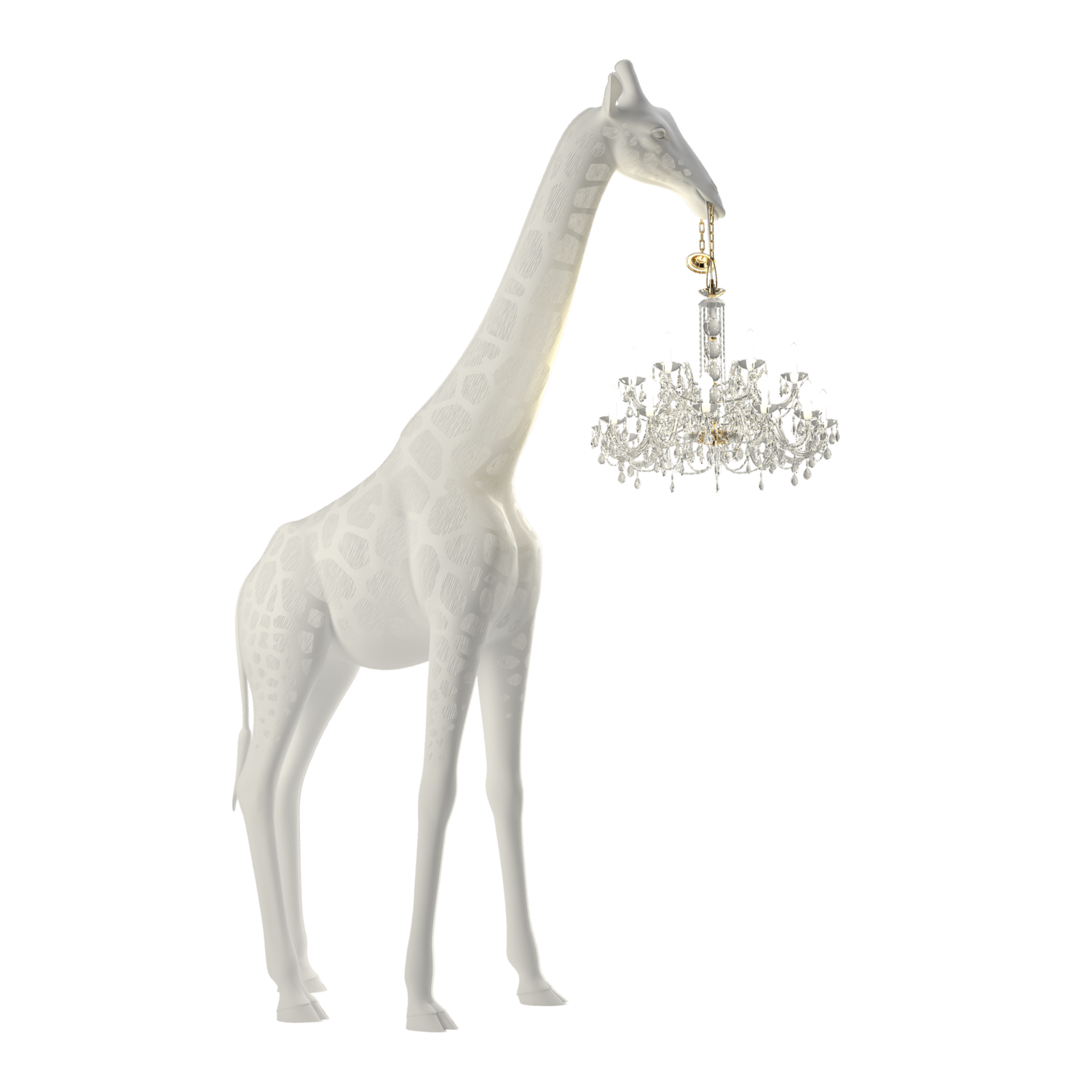 Qeeboo Giraffe in Love Floor Light White
