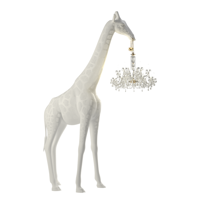 Qeeboo Giraffe in Love Floor Light White