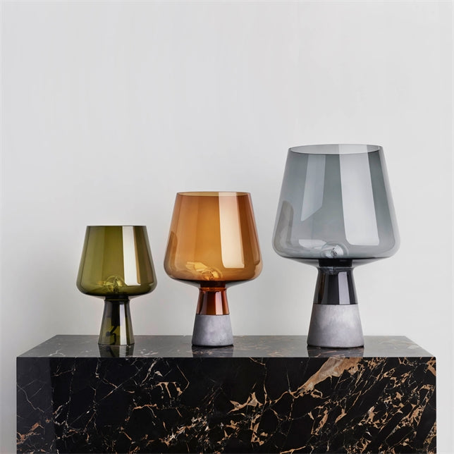 Iittala Table Lamp Copper Glass Concrete LEIMU
