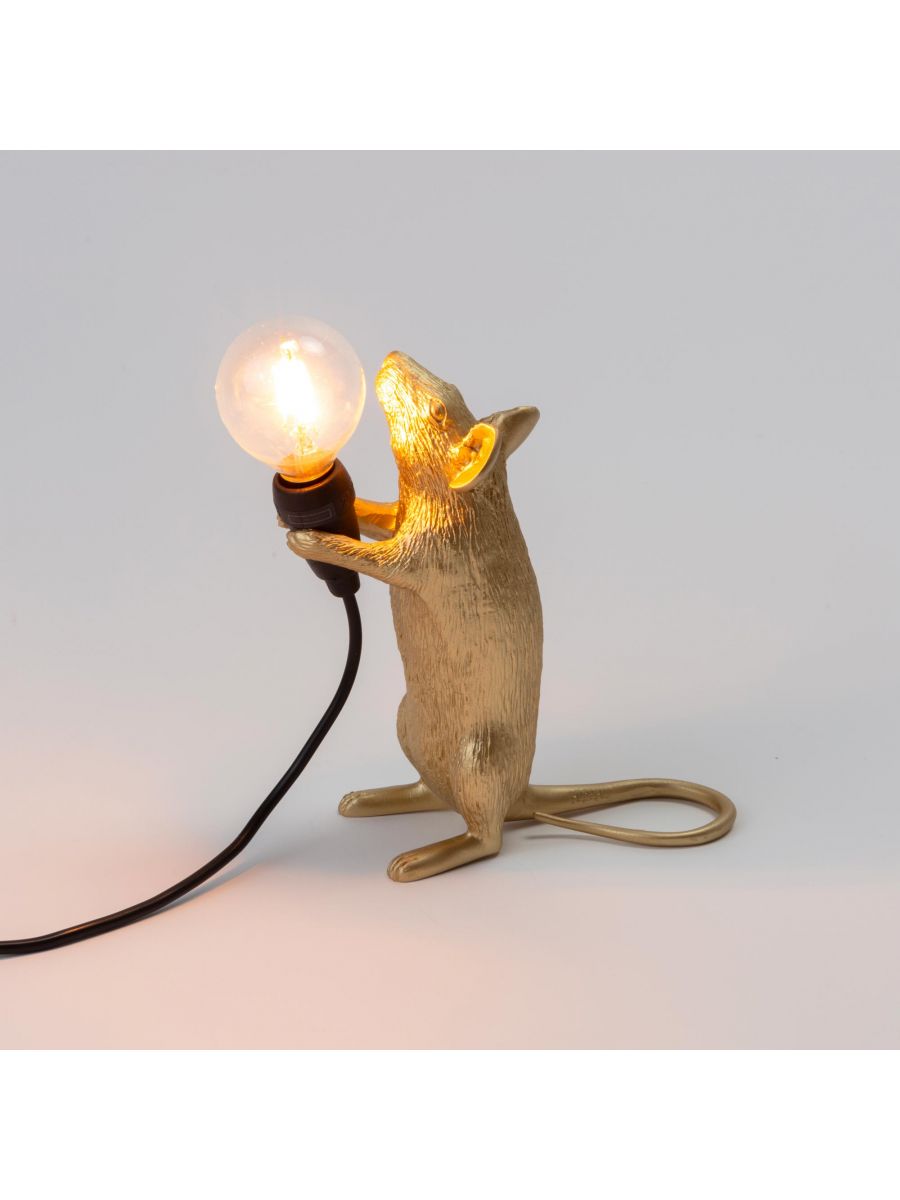 Seletti Mouse Lamp Step Gold