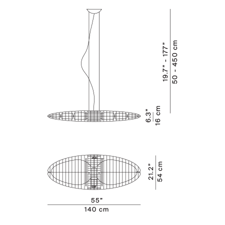 Luceplan Queen Titania Suspension Light