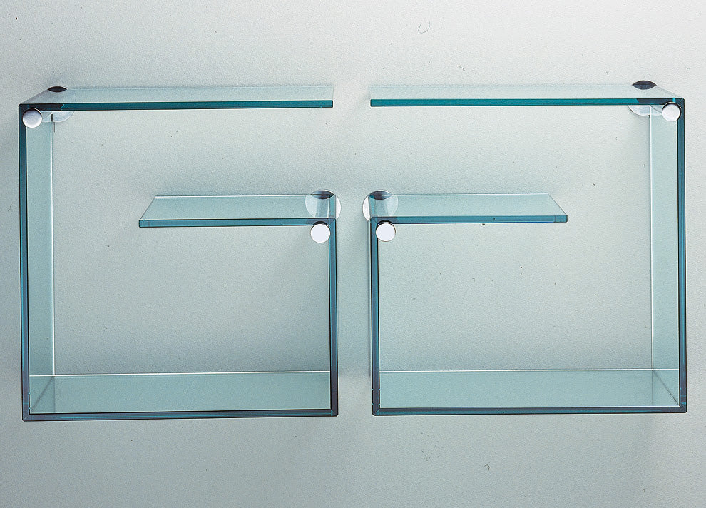 Tonelli ALFABETA Glass Wall Shelf 2pcs