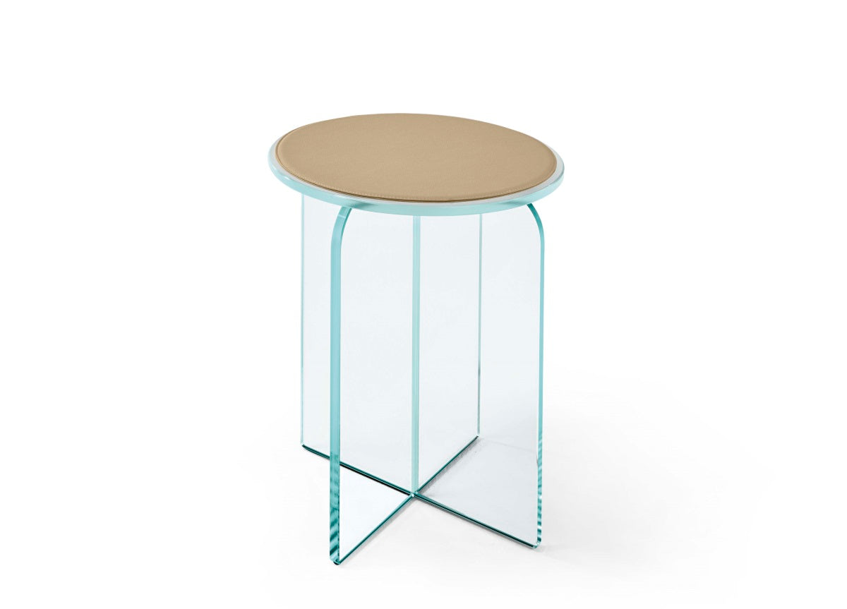 Tonelli Opalina Glass Stool or Side Table