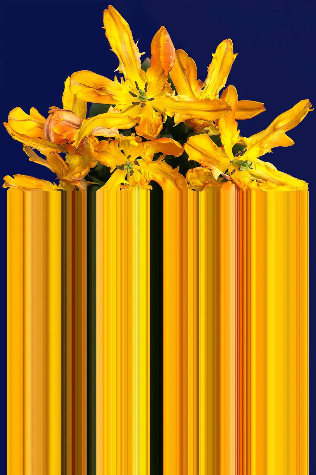 Qeeboo Glitch Yellow Rectangular by Richard Hutten