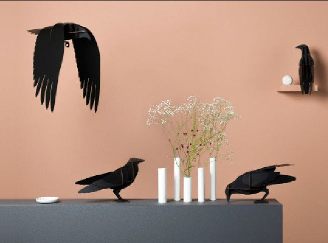 ibride Bird Decorative Raven EDGAR