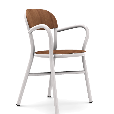 Magis Pipe Beech Stacking Chair with Arms 2pcs