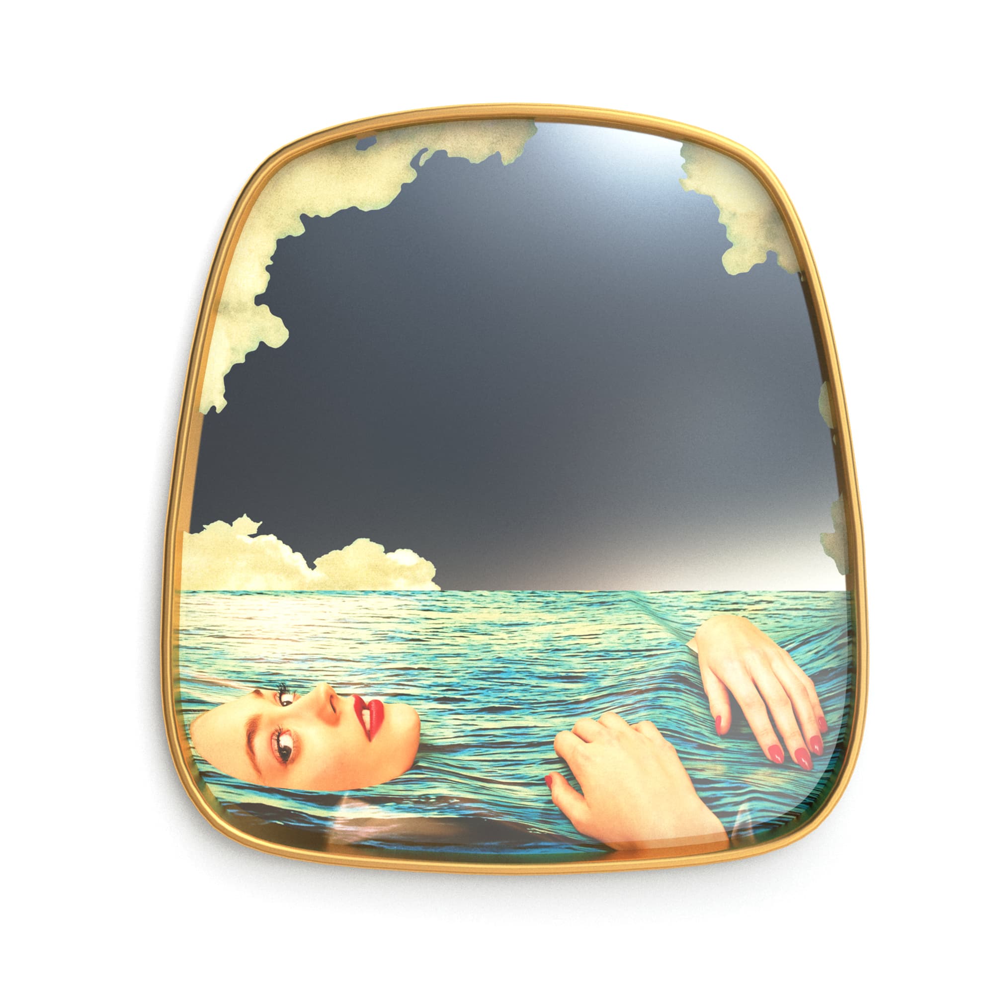 Seletti Mirror Gold Frame Sea Girl