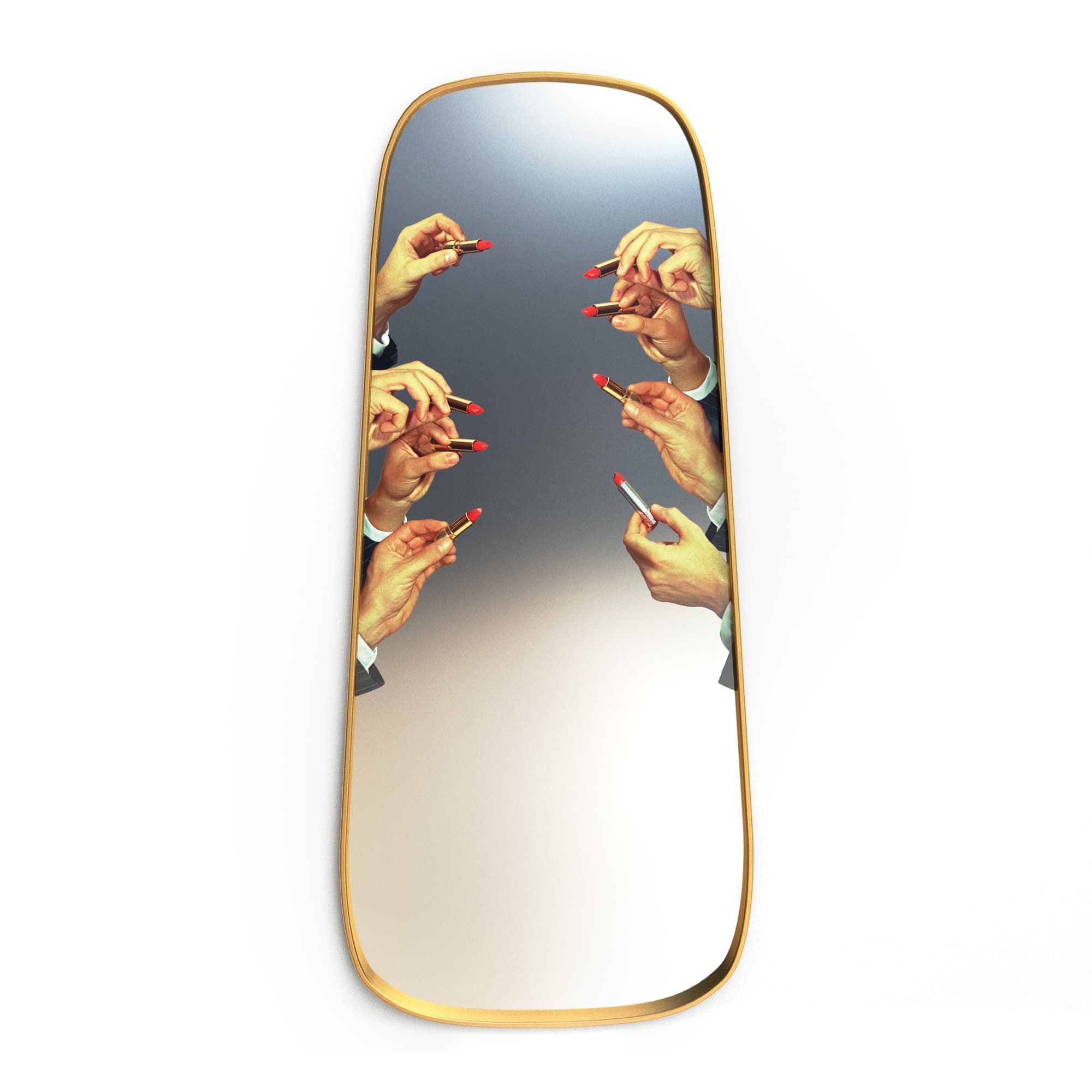 Seletti Mirror Gold Frame Tall Lipstick