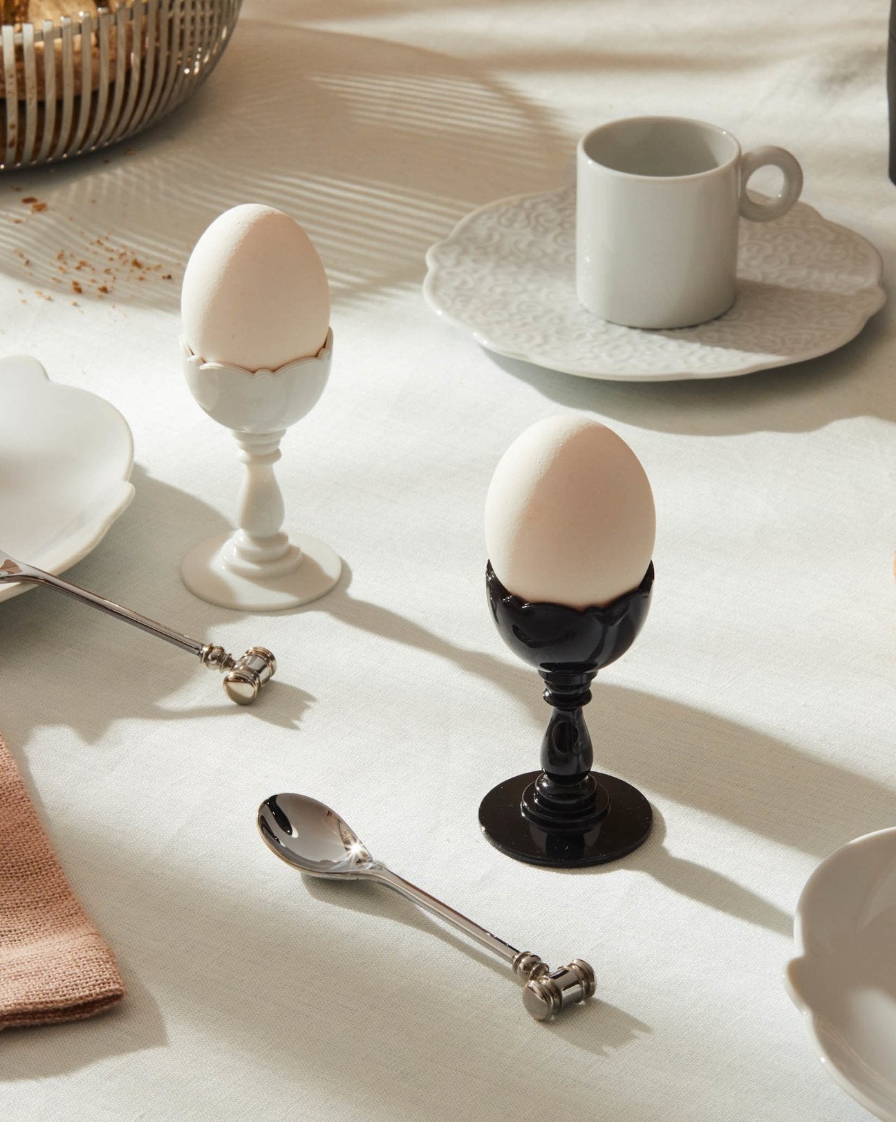 Alessi Dressed Egg Cup w Spoon White | Panik Design