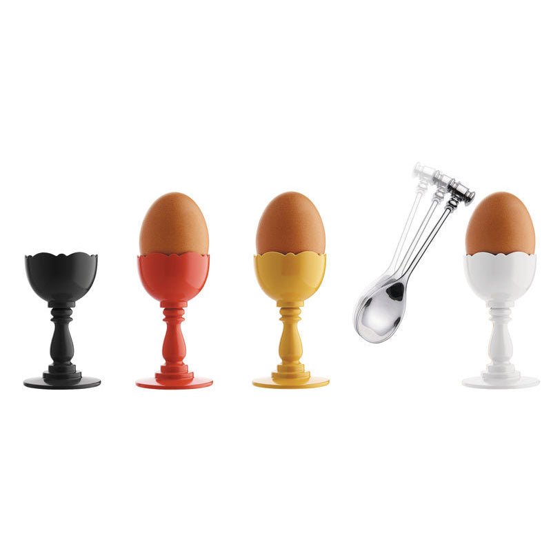 Alessi Dressed Egg Cup w Spoon White | Panik Design