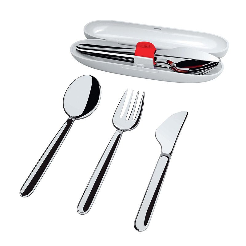 Alessi Travel Cutlery Set w Holder Food à Porter | Panik Design