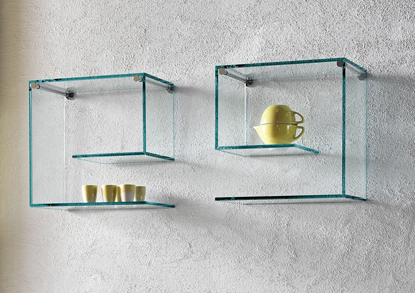 Tonelli ALFABETA Glass Wall Shelf 2pcs