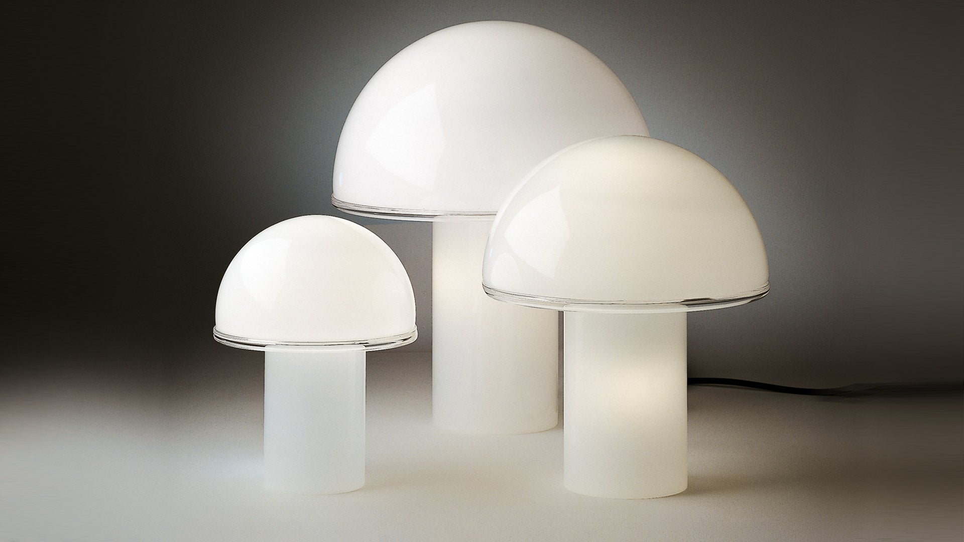 Artemide Table Light Opaline Glass ONFALE | Panik Design