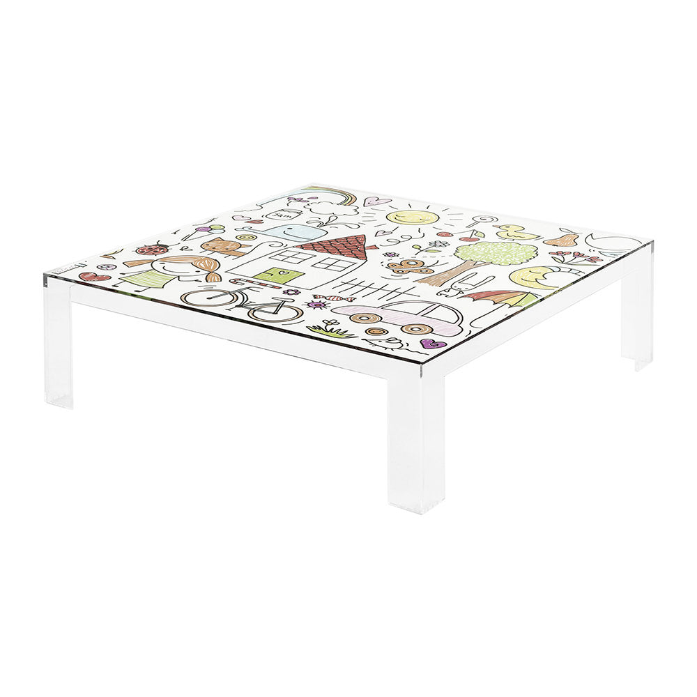Kartell Children's Invisible Table Transparent Drawing
