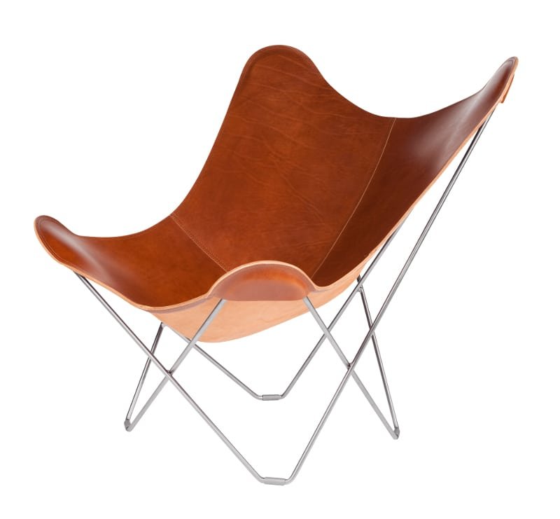 Cuero Leather Butterfly Chair Pampa Mariposa 1938 | Panik Design