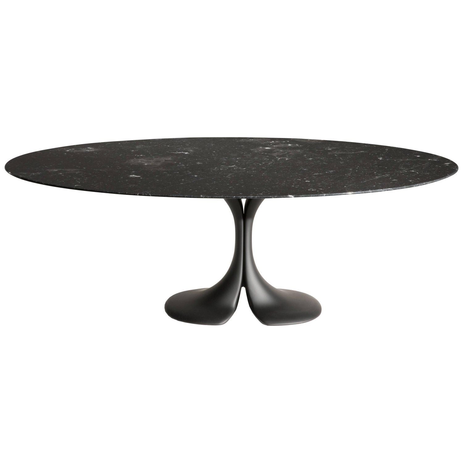 Driade Didymos Glossy Black Marquina Marble Oval Table | Panik Design
