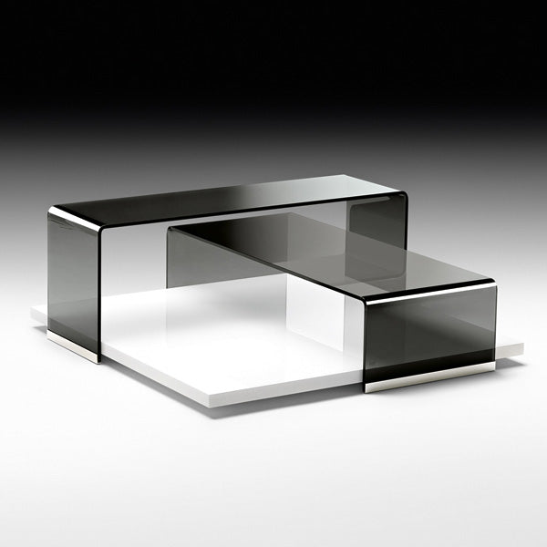 Fiam - Layers Coffee Table (White Base) | Panik Design