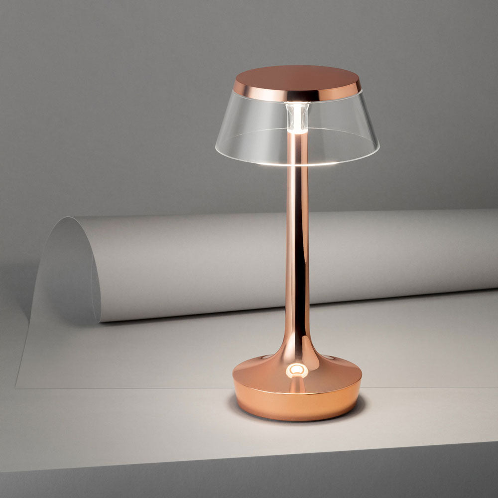 Flos - Philippe Starck - Bon Jour Unplugged Cordless Table Light Copper | Panik Design