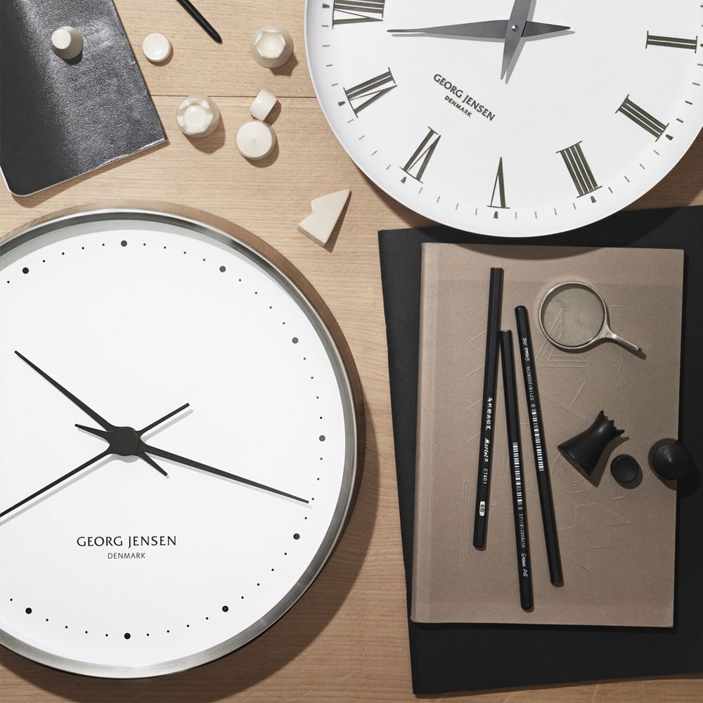 Georg Jensen - Koppel Wall Clock Steel White 22cm