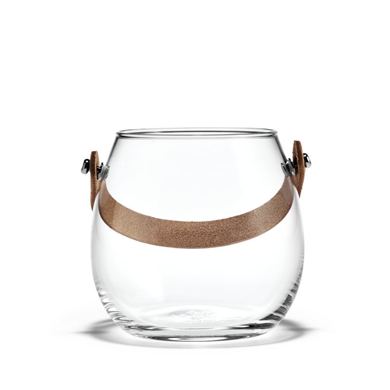 Holmegaard Jar Glass Bowl w Leather Strap