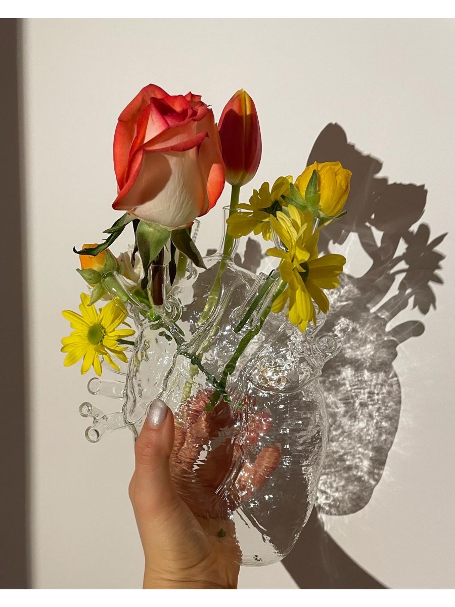 Seletti Love in Bloom Glass Wall Vase