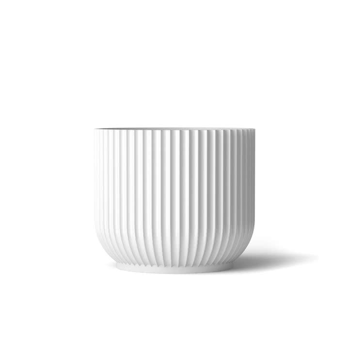 Lyngby White Porcelain Flowerpot