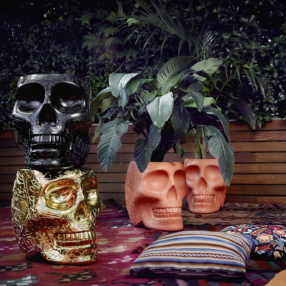 QeeBoo MEXICO Skull Stool Metallic Finish