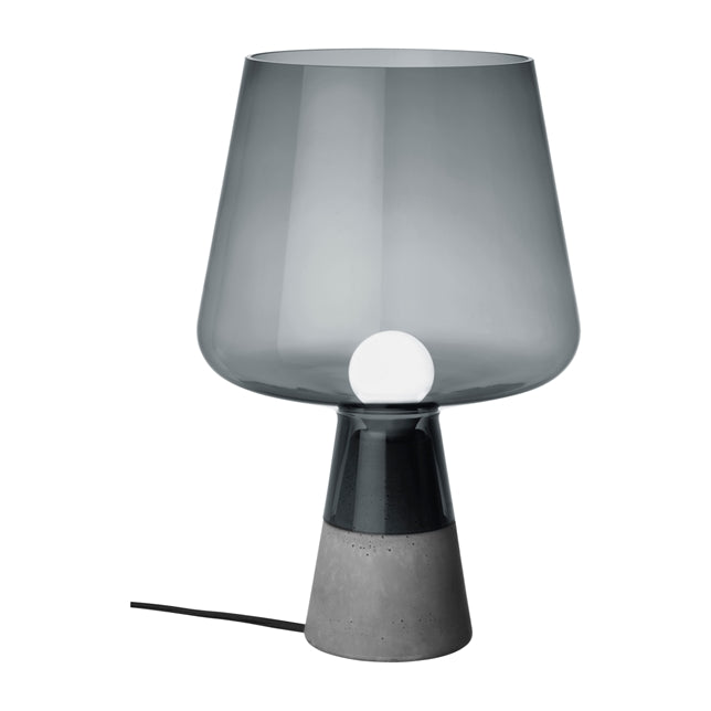 Iittala Table Lamp Grey Glass Concrete LEIMU