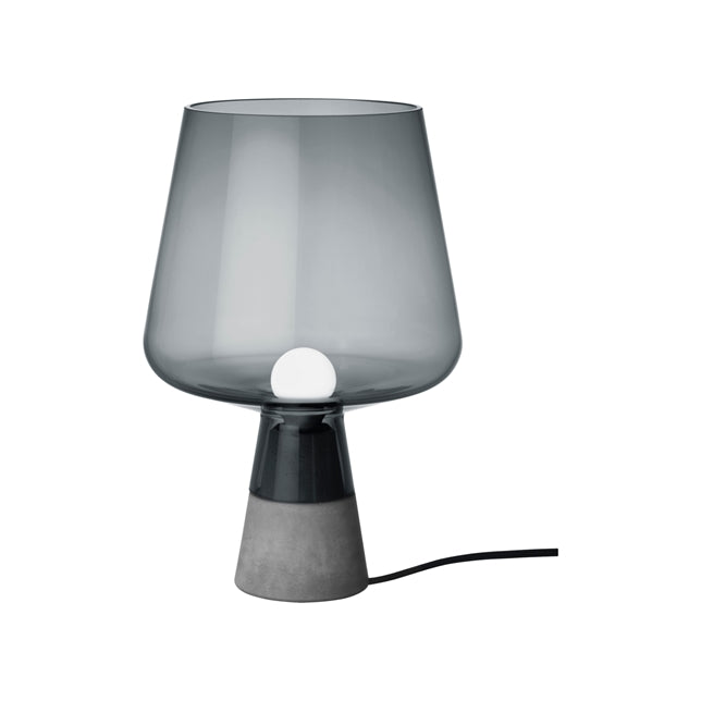 Iittala Table Lamp Grey Glass Concrete LEIMU