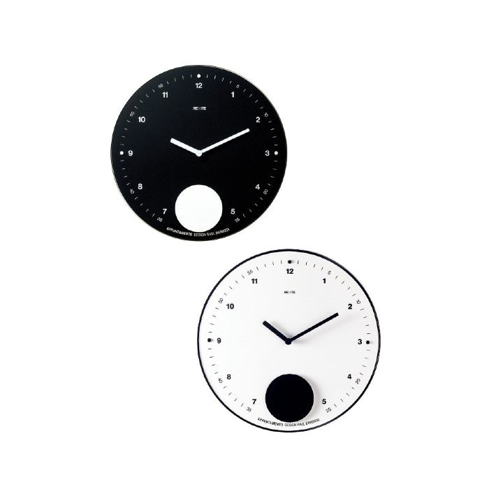 Rexite Pendulum Wall Clock Black & White