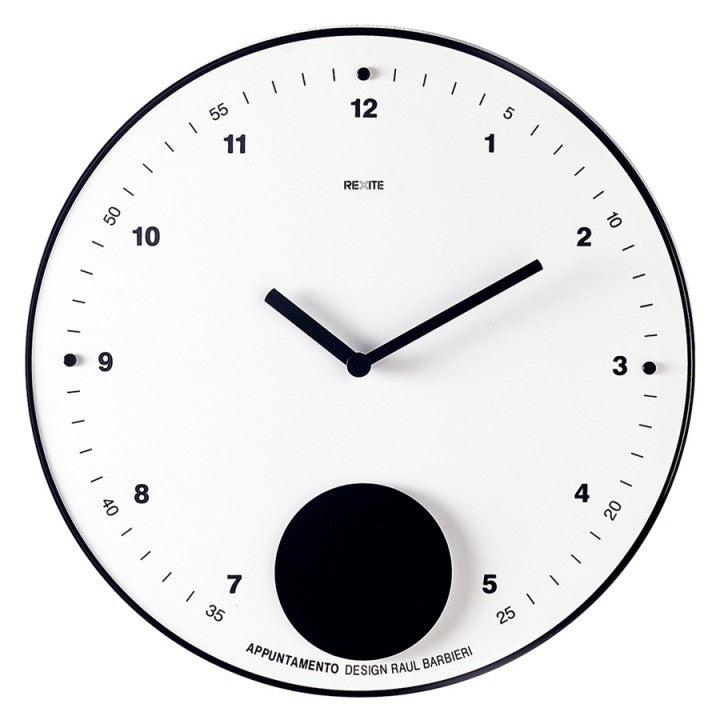 Rexite Pendulum Wall Clock Black & White
