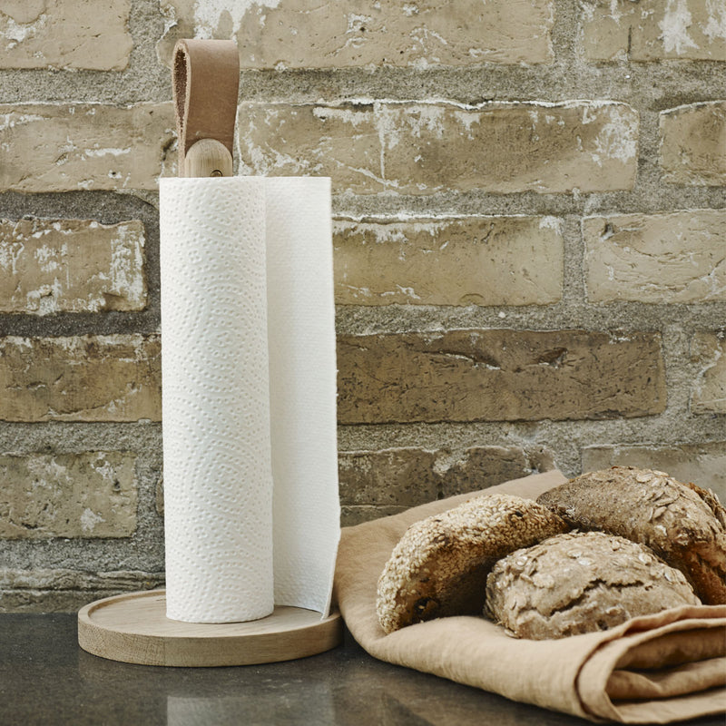 Skagerak - Norr Kitchen Roll Holder Oak and Leather